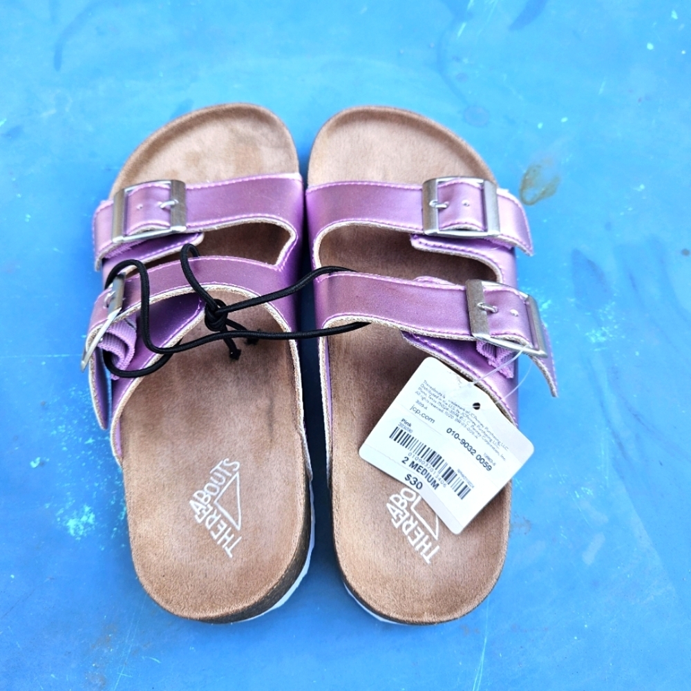 ThereAbouts Sandals Girls Size 2M - Picture 5 of 14